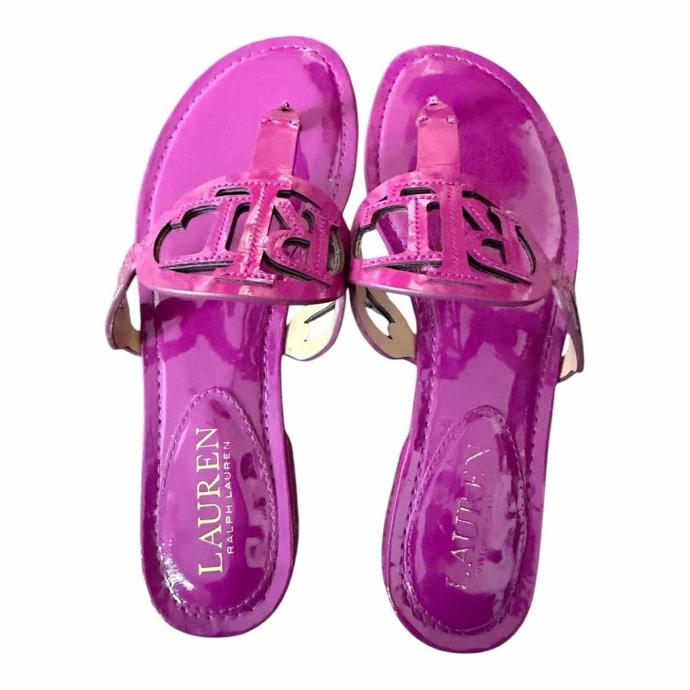 Lauren Ralph Lauren Audrie Thong Sandals Size 6.5 - Picture 3 of 5